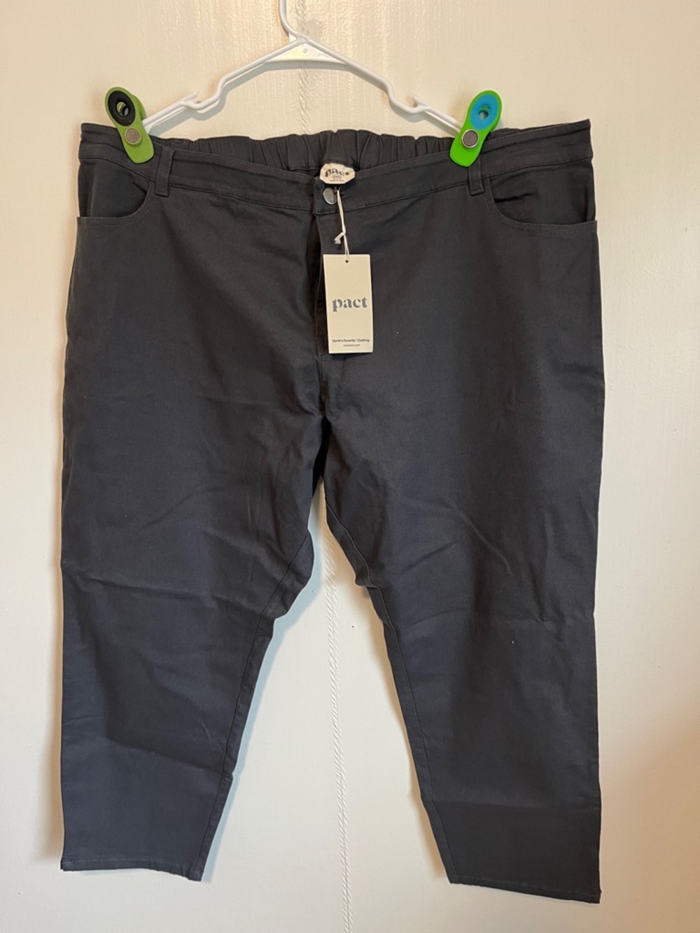 Pact Women's Charcoal Stretch Waist Pants